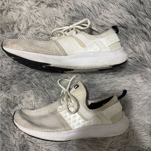 New Balance Cream/Black Slip-On Knit Sneakers
